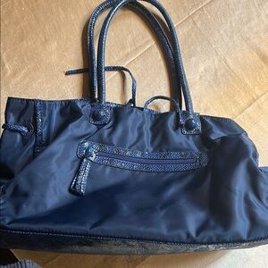 NWOT CARLOS FALCHI NAVY BAG